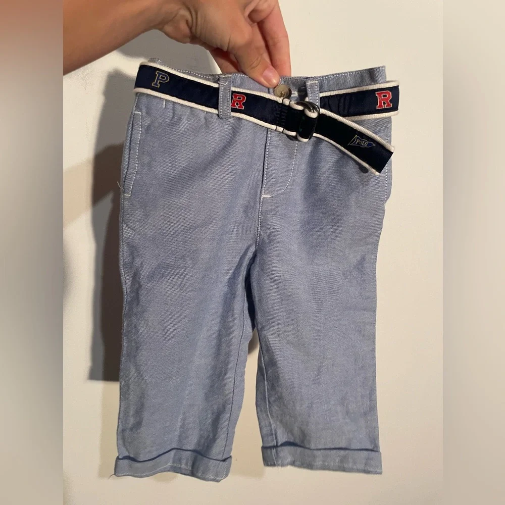Ralph Lauren‎ Light Bluecotton blend Pants 9months with belt